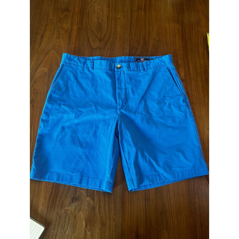 Vineyard Vines Breaker Shorts Mens 38 Blue Cotton Stretch Chino Preppy - Picture 8 of 8